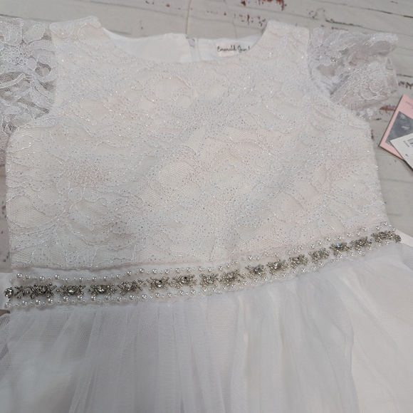 Flower Girls Babtism White Formal Dress - Picture 6 of 6